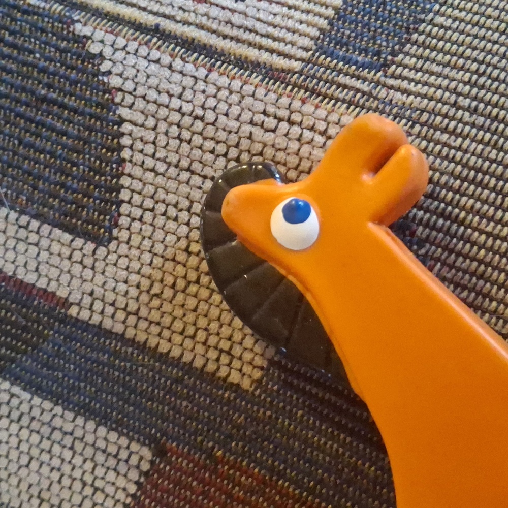 Vintage Orange Plastic Horse Toy Pokey - Picture 2 of 4